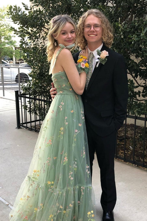A Line Sweetheart Long Prom Dress with Embroidery – Prom Dress by KissProm | Available at KissProm