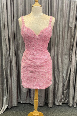 Pink Tulle Floral Appliques Sweetheart Lace-Up Quinceanera Dress – Prom Dress by KissProm | Available at KissProm