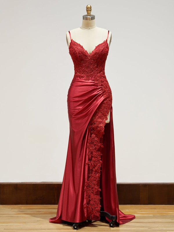 Beatrice | Sheath Black Long Appliques Prom Dress