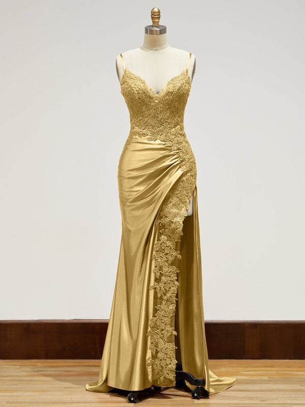 Beatrice | Sheath Black Long Appliques Prom Dress