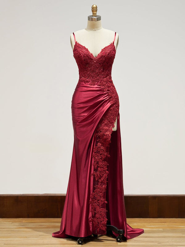 Beatrice | Sheath Black Long Appliques Prom Dress