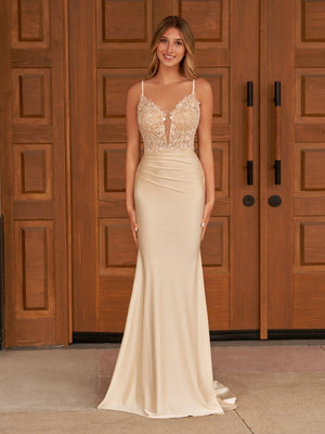 Fernanda |Mermaid Spaghetti Straps Satin Prom Dress