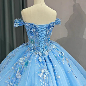 Quinceanera Dress Elegant Sweetheart Off-the-shoulder Appliques Ball Gown – Quinceanera Dress by KissProm | Available at KissProm