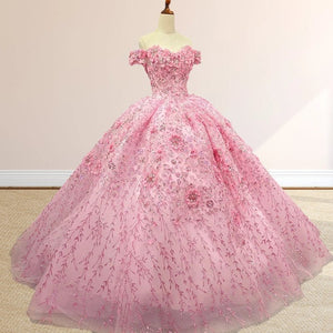Iraiz |   Luxury A Line Appliques Off the Shoulder Sweet Quinceanera Dresses with Beading
