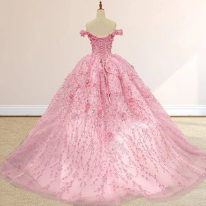 Iraiz |   Luxury A Line Appliques Off the Shoulder Sweet Quinceanera Dresses with Beading