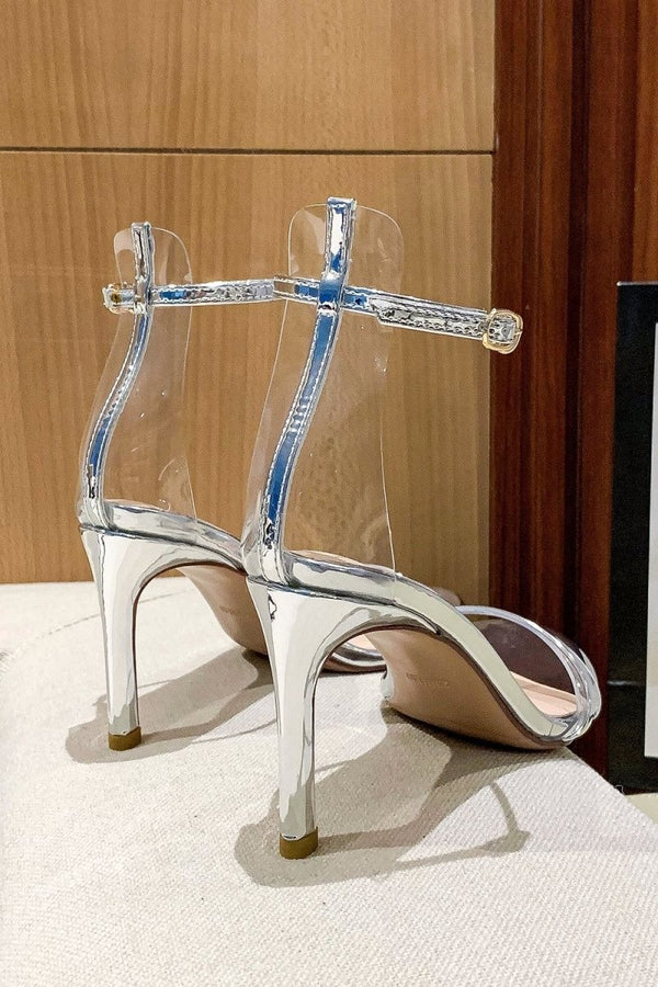 Golden Ankle Straps Prom Sandals - KissProm