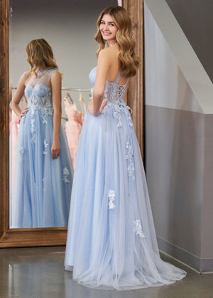 A Line One Shoulder Black Long Prom Dress with Appliques – Prom Dress by KissProm | Available at KissProm