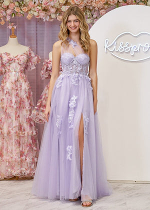 A Line One Shoulder Black Long Prom Dress with Appliques – Prom Dress by KissProm | Available at KissProm