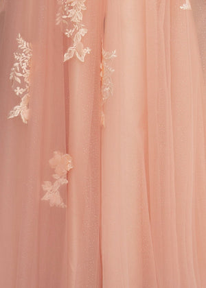 A Line One Shoulder Black Long Prom Dress with Appliques – Prom Dress by KissProm | Available at KissProm
