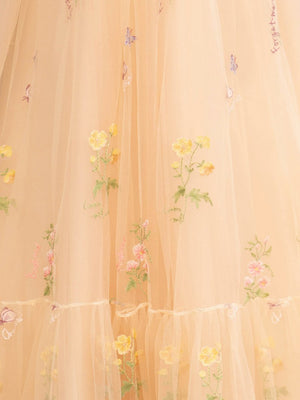 A Line Sweetheart Long Prom Dress with Embroidery – Prom Dress by KissProm | Available at KissProm