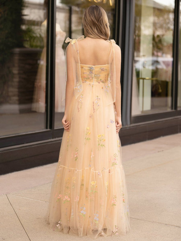 A Line Sweetheart Long Prom Dress with Embroidery – Prom Dress by KissProm | Available at KissProm