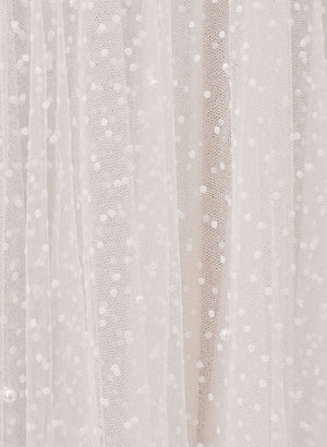 A-Line Sweetheart Sleeveless Tulle Tea-Length Wedding Dresses With Pleated