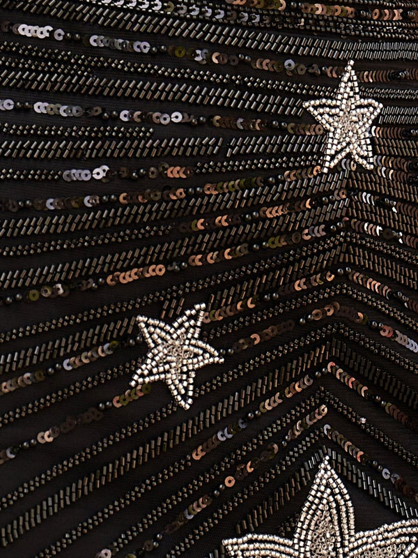 Sparkly Black Bodycon One Shoulder Sequin Star Mini Party Dresses – Homecoming Dresses by KissProm | Available at KissProm