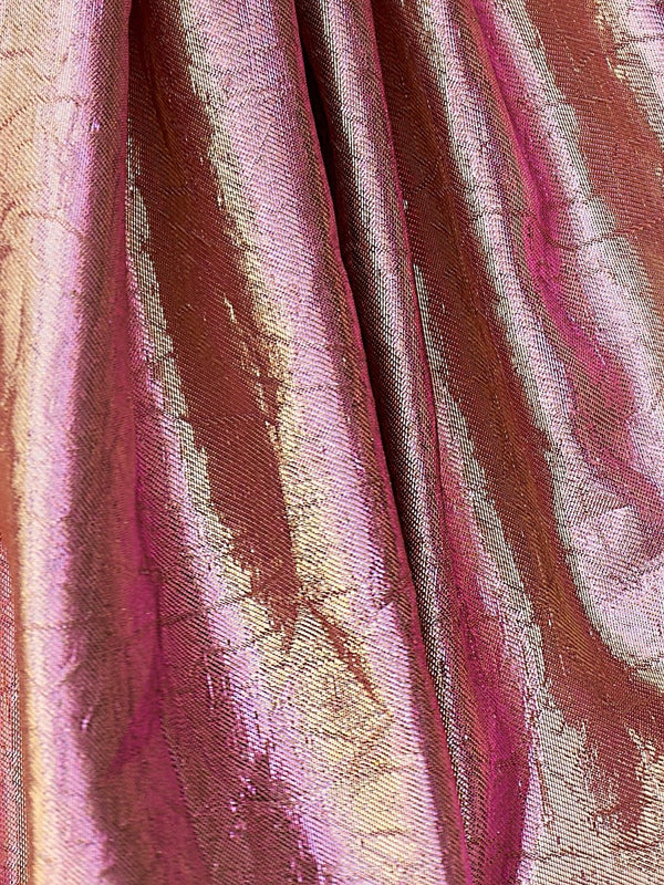 Briala | Pink - A Line Metallic Jacquard Scoop Neck Corset Short Homecoming Dresses