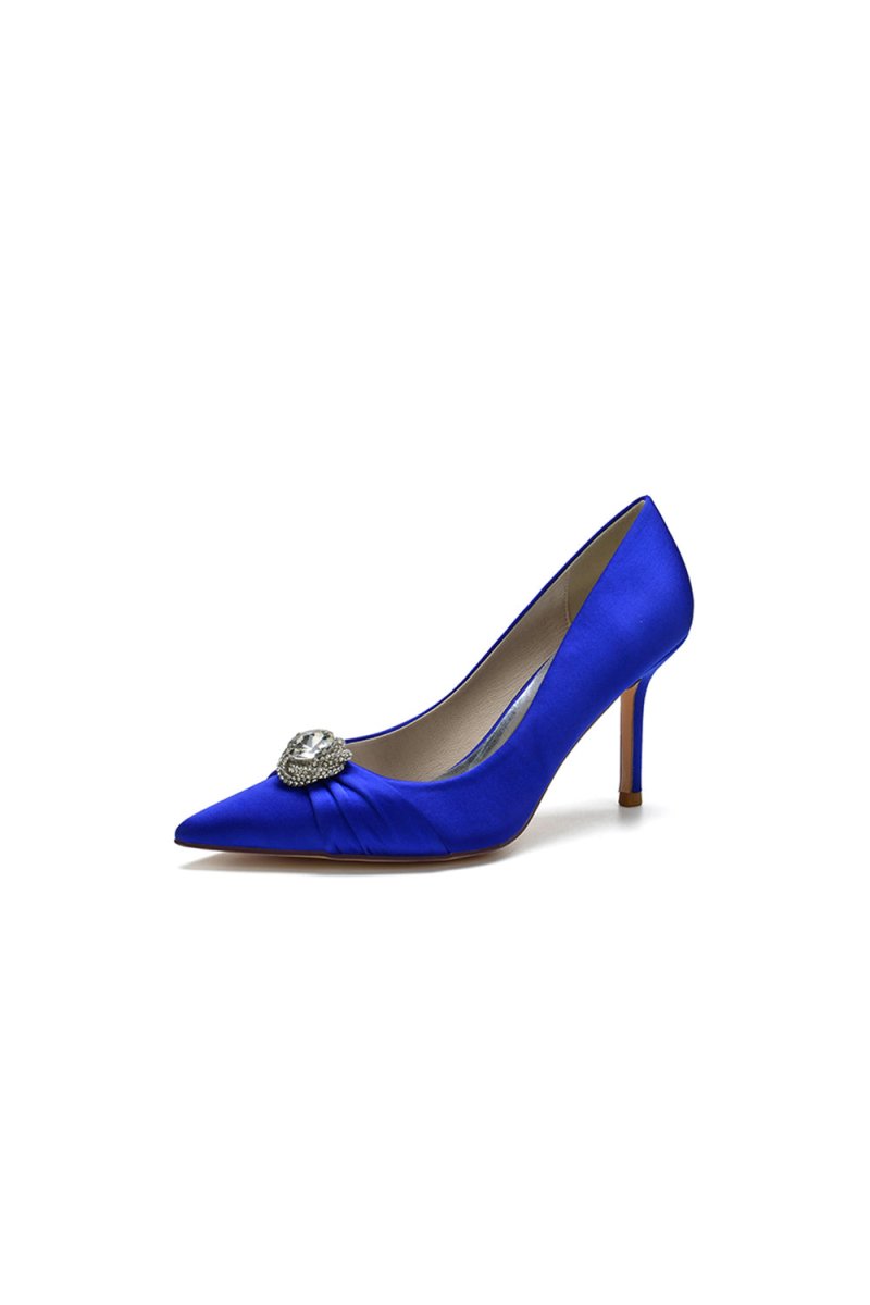 Cocktail Pointed Toe Crystal High Heels - KissProm