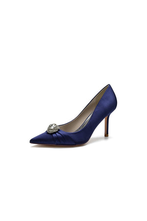 Cocktail Pointed Toe Crystal High Heels - KissProm