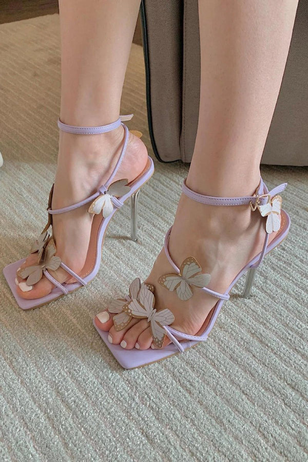 Cross Strap Butterfly Stiletto High Heel - KissProm