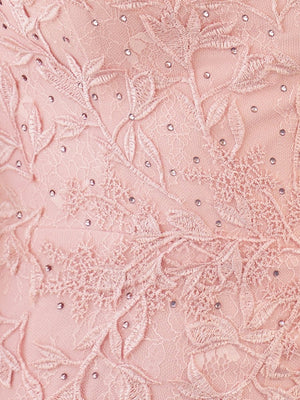 Damaris | Pink Tight Short Lace Homecoming Dress with Appliques - KissProm
