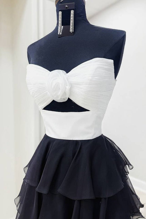 A-Line Strapless Strapless Layered Chiffon Sleeveless Formal Prom Dress – Prom Dresses by KissProm | Available at KissProm