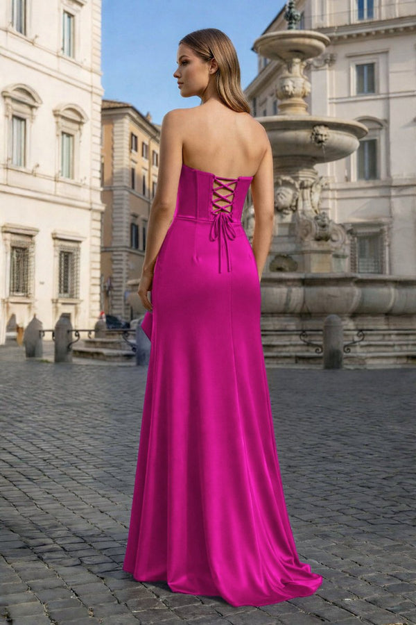 Sweetheart Orange Mermaid Long Party Dress with Slit - KissProm