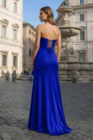Sweetheart Orange Mermaid Long Party Dress with Slit - KissProm