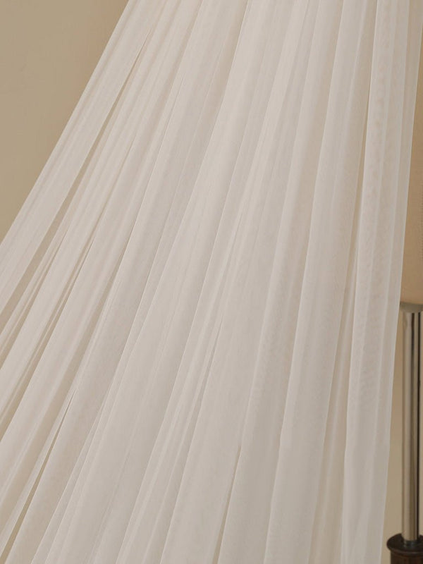 Delicated Flower Lace Cathedral Veil Bridal Veil Wedding Veil - KissProm
