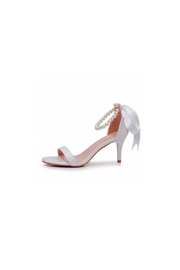 Elegant Open Toe Ankle - Strap Stiletto Sandals - KissProm