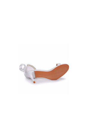 Elegant Open Toe Ankle - Strap Stiletto Sandals - KissProm