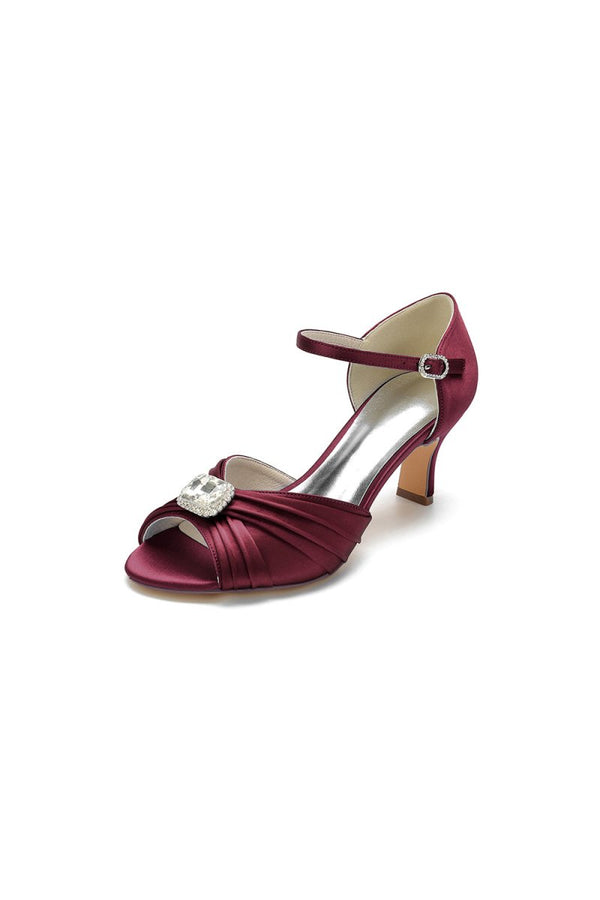 Elegant Blue Pump with Silver Buckle Accent - KissProm