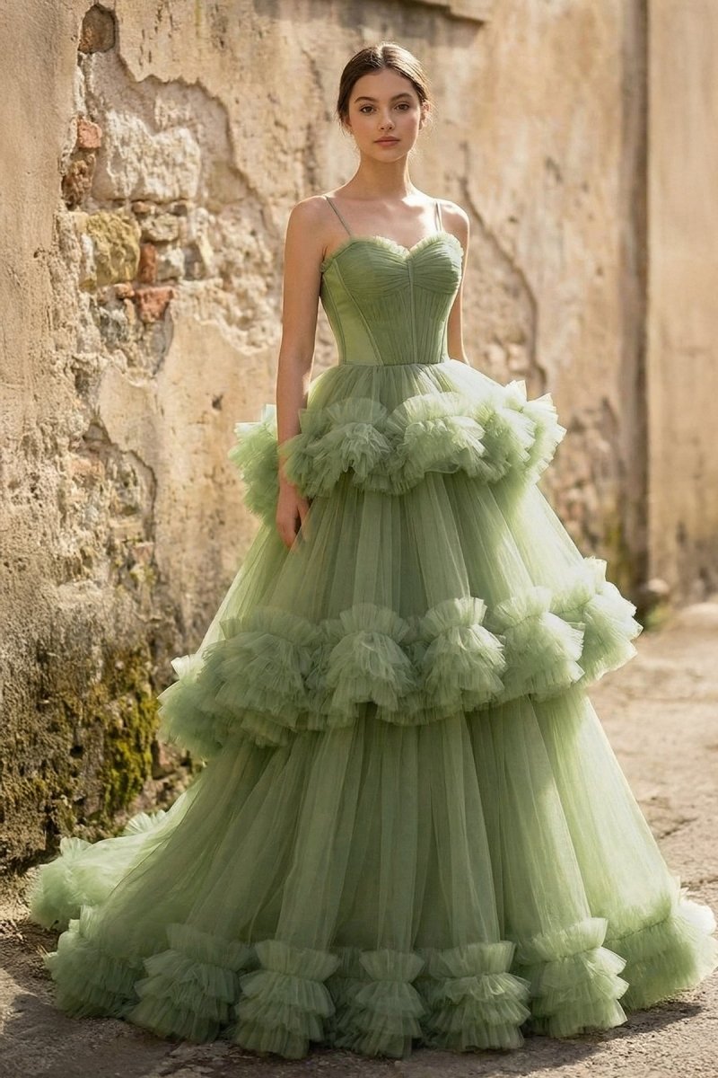 A - line Sweetheat Pleated Tulle Prom Dress - KissProm