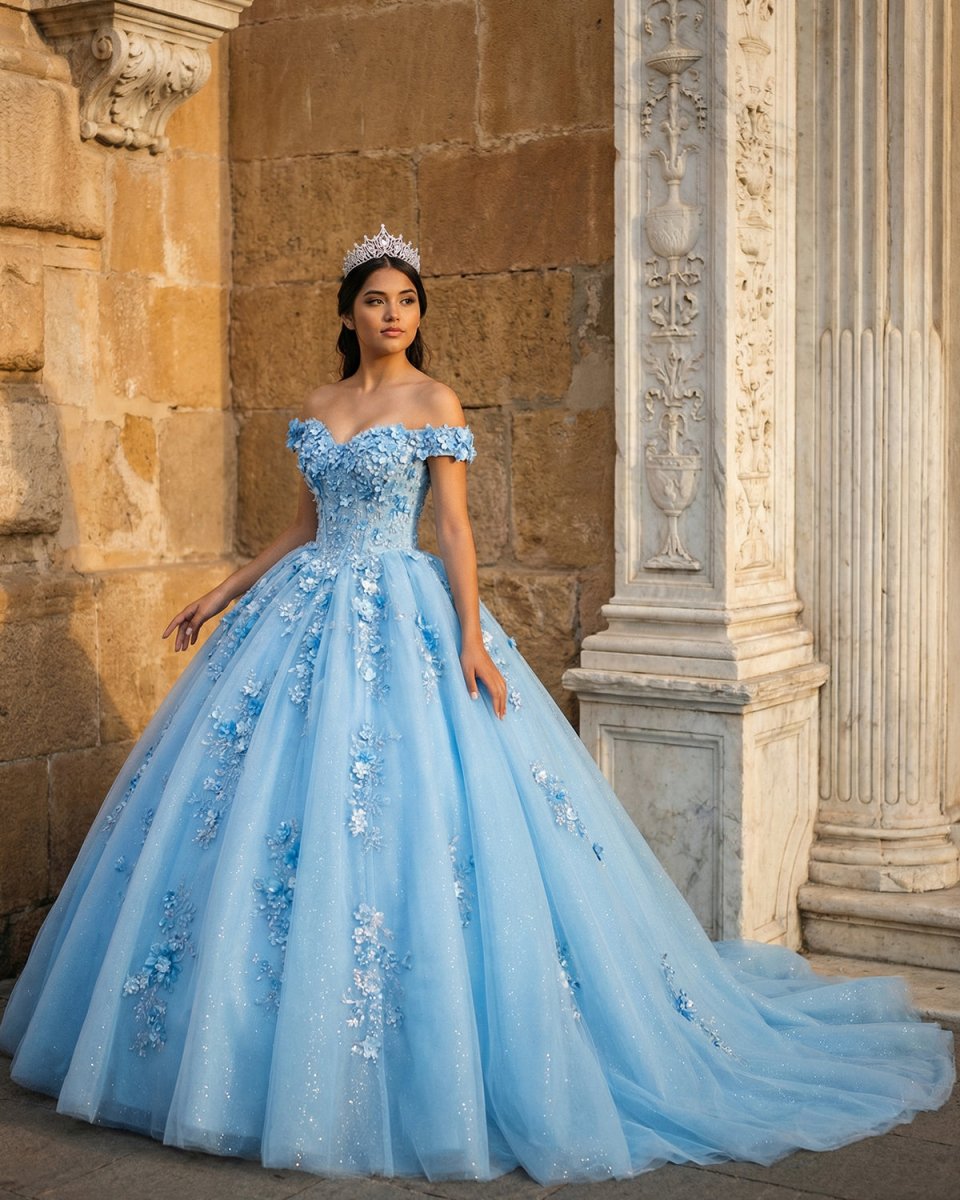 Quinceanera Dress Elegant Sweetheart Off-the-shoulder Appliques Ball Gown – Quinceanera Dress by KissProm | Available at KissProm