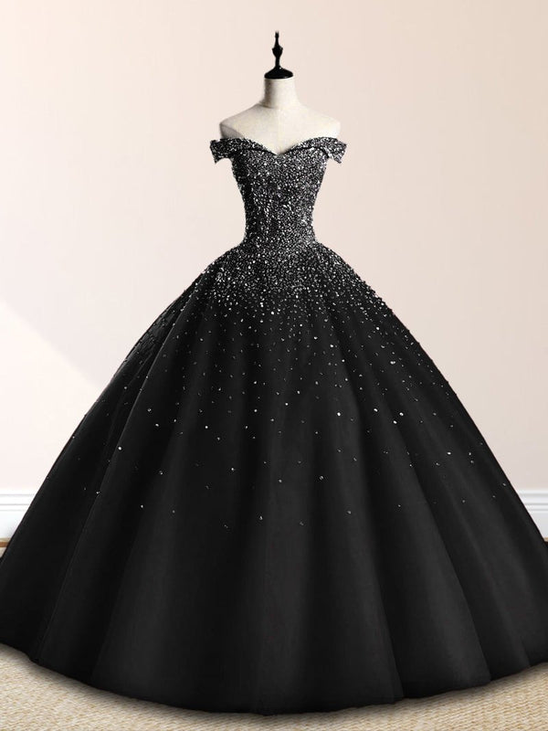 Emerald Green Sequin Prom Dresses Beaded Quinceanera Dresses