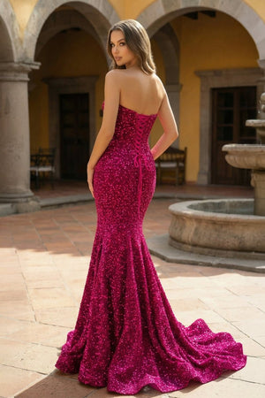 Mermaid Sweetheart Neck Sequins Prom Dress - KissProm
