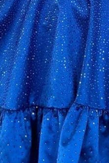 Fidela | Royal Blue - V Neck Satin A Line Beaded Homecoming Dress With Bow