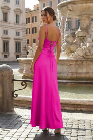 Lavender Straps A-line Long Formal Dress – Prom Dresses by KissProm | Available at KissProm