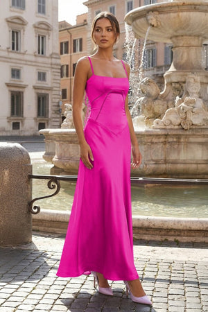 Lavender Straps A-line Long Formal Dress – Prom Dresses by KissProm | Available at KissProm