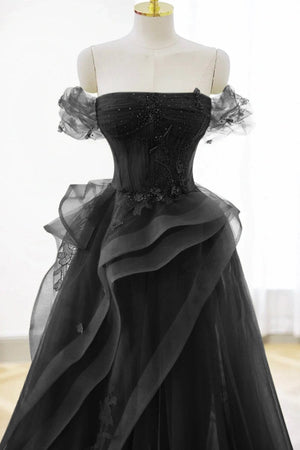 Green Tulle Lace Long Prom Dress with Corset, Green Formal Party Dress – Prom Dress by KissProm | Available at KissProm