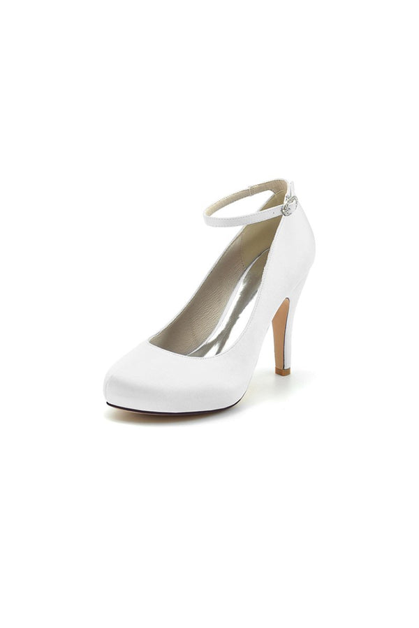 Burgundy High Heels with Transparent Heel - KissProm