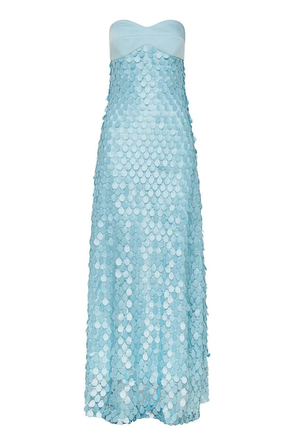 Blue - Sheath Sweetheart Long Prom Dresses with Sequins – Prom Dresses by KissProm | Available at KissProm