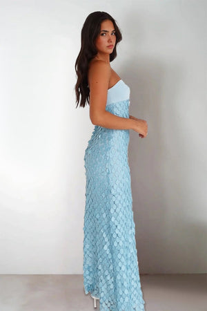 Blue - Sheath Sweetheart Long Prom Dresses with Sequins – Prom Dresses by KissProm | Available at KissProm