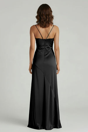 Spaghetti Straps Long Sheath Prom Dress With Split – Prom Dresses by KissProm | Available at KissProm