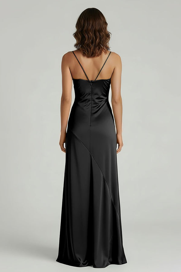 Spaghetti Straps Long Sheath Prom Dress With Split – Prom Dresses by KissProm | Available at KissProm