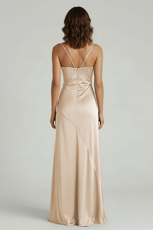 Spaghetti Straps Long Sheath Prom Dress With Split – Prom Dresses by KissProm | Available at KissProm