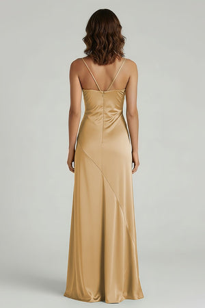 Spaghetti Straps Long Sheath Prom Dress With Split – Prom Dresses by KissProm | Available at KissProm