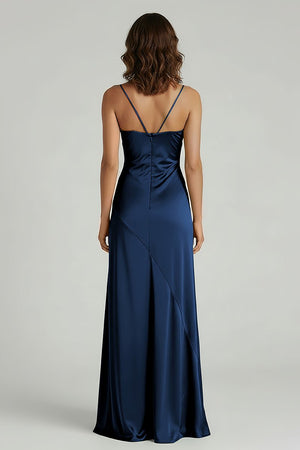 Spaghetti Straps Long Sheath Prom Dress With Split – Prom Dresses by KissProm | Available at KissProm