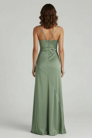 Spaghetti Straps Long Sheath Prom Dress With Split – Prom Dresses by KissProm | Available at KissProm