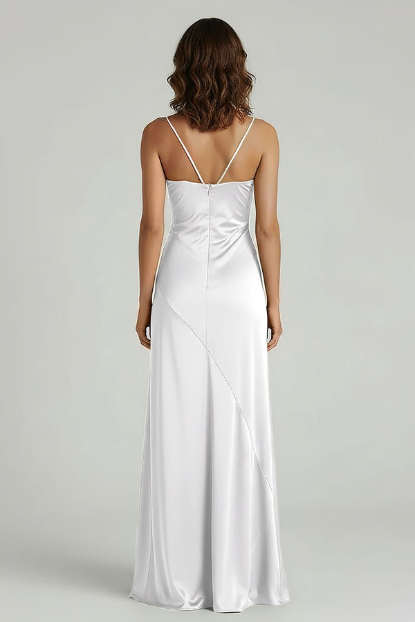 Spaghetti Straps Long Sheath Prom Dress With Split – Prom Dresses by KissProm | Available at KissProm