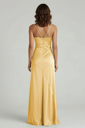 Spaghetti Straps Long Sheath Prom Dress With Split – Prom Dresses by KissProm | Available at KissProm