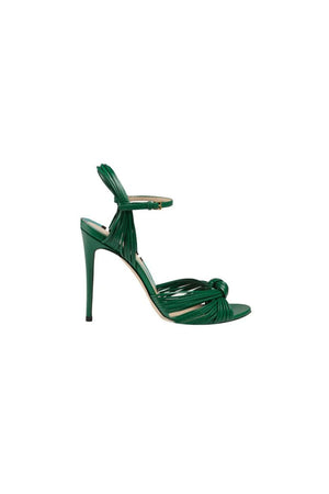 Gold Knotted Stiletto High Heel Sandals - KissProm