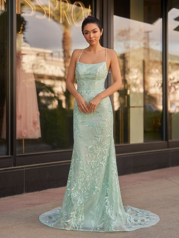 Sylvia |Mermaid Scoop Lace Long Prom Dress
